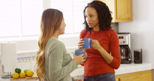 Women discussing the need for trauma treatment