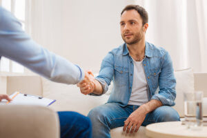 a man begins a mens rehab program at red oak recovery